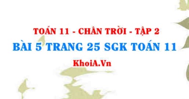 Bài 5 trang 25 Toán 11 Tập 2 Chân trời sáng tạo